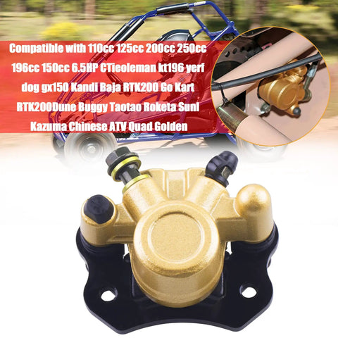 Beefy Universal Brake Caliper Kit For 50cc To 250cc ATVs Go Karts Quads And Dune Buggies, Easy Bolt On Replacement