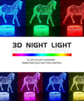 Horse Night Light for Kids Room With 16 Color Change Remote, 3D laser-engraved horse lamp with vivid colors on acrylic