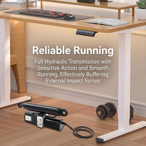 Tough As Nails 12V Hydraulic Linear Actuator at desk, showing smooth action and reliable hydraulic transmission.