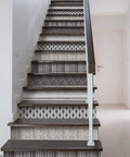 15 Strips Peel And Stick Stair Riser Decals Boho Bohemian Self Adhesive Staircase Stickers For Steps Size 39.37 Inches By 7.09 Inches PVC