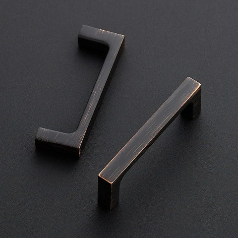 25 Pack Solid 3 Inch Square Cabinet Handles Oil Rubbed Bronze Drawer Pulls For Kitchen Cupboards Center To Center 3 Inch