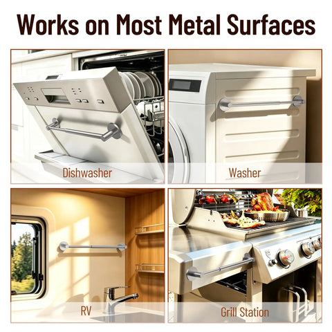 Super Strong Magnetic Towel Bar With Large Base And Hidden Magnet Design Non Slip Towel Holder for appliances and RV