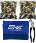 200 Count Heavy Duty Three Sixteenth Inch Cleco Sheet Metal Fasteners With Pliers And Carry Bag Kit Brass Finish Drill Size No Ten