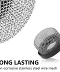 4 Pack Stainless Steel Pro-Grade Mesh Strainers 3/4 Inch 14 Female Screw On Filter, close-up of the durable wire mesh