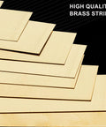 Twenty Piece Brass Strip Set With Shim Stock Assortment, 1 Inch Wide By 12 Inches Long, 0.004 Inch Thick C280 Brass