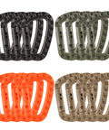 Sixteen Pack Heavy Duty Tactical Carabiners Keychain Clips With Spring Snap D Rings Lightweight Plastic Utility Hooks