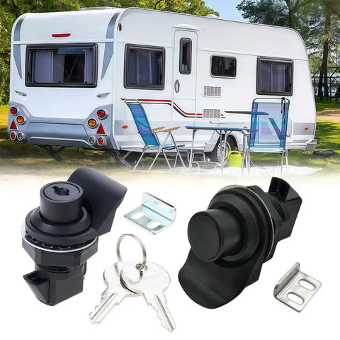 Push Button Latches With Smooth Locking Mechanism, Waterproof Cabinet Door Latch For Camping Trailers And RVs, Tough ABS Build