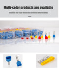500 Pcs Double Wire Ferrules Kit Pro Grade Twin Ferrule Connectors For AWG 14-22 Copper Tin Plated With PVC Insulation