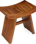 Teak Shower Bench Stool For Bath And Spa No Assembly Required 18 Inch Teak Wood Shower Seat Heavy Duty 250 Pound Capacity Built To Last Eco Friendly Legal Wood Durable Spa Grade
