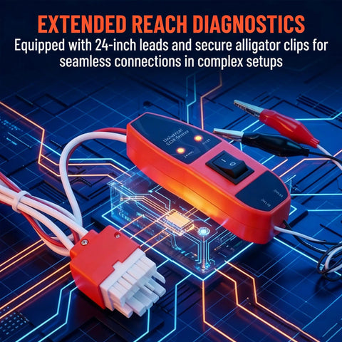 Nosweat Hvac Ecm Motor Tester delivers instant gonogo diagnostics with 24-inch leads and alligator clips for easy connections.