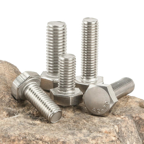 240 Piece Nuts And Bolts Kit With 1/4-20 Hex Bolts And Nuts, stainless steel hex bolts on stone surface