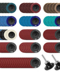 108Pcs Sanding Discs Set Two Inch Quick Change Discs With One Quarter Inch Holder for surface prep and rust removal