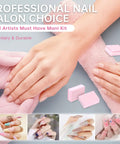 Mini Nail Buffer Blocks Set 100 180 Grit For Nail Prep And Gel Polish Sponge Buffing in a salon manicure setting