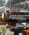 Heavy Duty 8 Inch Swivel Casters Set Of 4 With Two Brakes Beefed Up Industrial Rubber Wheels for various uses