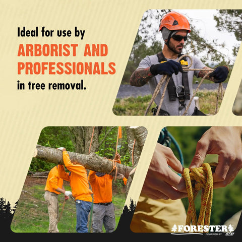 Port-A-Wrap Large Stainless Steel Arborist Rigging Gear For Tree Work, professionals using rigging gear for tree removal