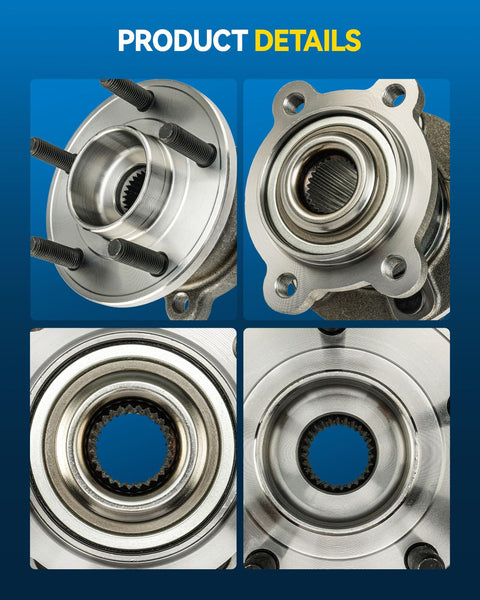 Close-up of Rear Wheel Hub Assembly 5 Lug Replacement For 2013 To 2019 Ford Escape And 2015 To 2019 Lincoln MKC AWD