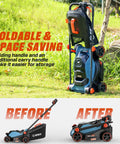 Cordless 20V 13 Inch Lawn Mower With 2 In 1 Mulching And Bagging Five Height Settings From 1 To Two And A Half Inches Powerful 3500 RPM Motor For Quick Yard Work Lightweight Electric Push Mower For Small To Medium Yards, foldable handle
