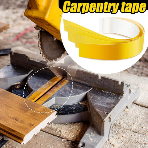 Tough As Nails Zero Clearance Tape For Miter Saw 20 Pack Self Adhesive Woodworking Gap Strips 2X14 Inch Yellow PVC on saw