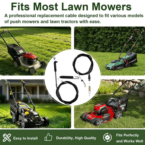 Premium Control Cable Kit For Toro TimeMaster 30 Inch Walk Behind Lawn Mowers Replaces Parts 127-6867 And 133-1998 Easy Fix DIY Repair cable kit shown with multiple mower fits