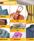 Image showing wide application of Heavy Duty Snap Button Press Kit With Carbon Steel Pliers for crafting on belts, jackets, hats, and more.