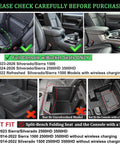 Image showing Full Center Console Organizer With Wireless Charging for 2022-2026 Chevy Silverado and GMC Sierra with fit instructions.