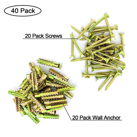 Heavy Duty Hollow Wall Anchors With Screws Set 20 Pack For Concrete Hollow Wall And Wooden Walls 6x32mm Tree Shape Expansion Anchors