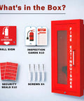 Semi Recessed Fire Extinguisher Cabinet Red For 5 To 10 Lb Extinguishers Heavy Duty Steel Wall Mount Box With Signage Seals And Tags