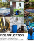 Half HP Sump Pump With 4900 GPH High Flow for Clean and Dirty Water Portable Thermoplastic Electric Pump for varied home uses
