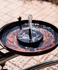 Deck Mounted Metal Bird Bath With Adjustable Steel Clamp For Railings And Balconies No Fuss Lightweight Detachable Bowl Weatherproof Rust Resistant Stand