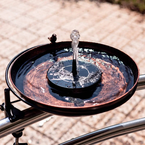 Deck Mounted Metal Bird Bath With Adjustable Steel Clamp For Railings And Balconies No Fuss Lightweight Detachable Bowl Weatherproof Rust Resistant Stand