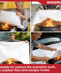 4 Pack 40 By 40 Fire Blanket For Kitchen And Home Must-Have Emergency Gear Fiberglass Suppression Blanket For Grease Fires CE