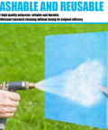 12 X 120 Inch MERV 6 Reusable Air Vent Filter being washed with water to show durability and reusability in outdoor setting