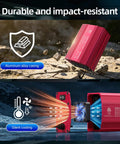 Kickass 400W Car Power Inverter DC 12V To AC 110V shows aluminum casing and silent cooling feature for durability.