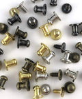 Kickass 150 Piece Punk Spikes And Rivets Kit Featuring Round Head Screw Back Construction In Silver Gold Bronze And Gunmetal Finish - assorted zinc alloy rivets and spikes set