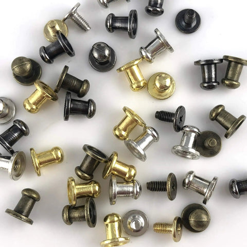 Kickass 150 Piece Punk Spikes And Rivets Kit Featuring Round Head Screw Back Construction In Silver Gold Bronze And Gunmetal Finish - assorted zinc alloy rivets and spikes set
