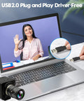 16MP HD USB Camera With 2.8 to 12mm 4X Optical Zoom CS Mount Lens connected to laptop for video call