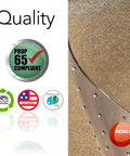 Deluxe Clear Vinyl Floor Runner For Deep Pile Carpets Non Slip Stain Resistant Textured Mats Waterproof Carpet Protector 36 Inches Wide By 12 Feet Long Made In The USA, features quality certifications and textures.