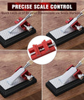 All In One Honing Guide With Whetstone For Woodworking, Upgraded Centering Sharpening Jig on tabletop, precise edge angles
