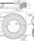 Technical drawing of Ultra High Precision Cylindrical Crossed Roller Bearing Set for machine tools with detailed measurements.