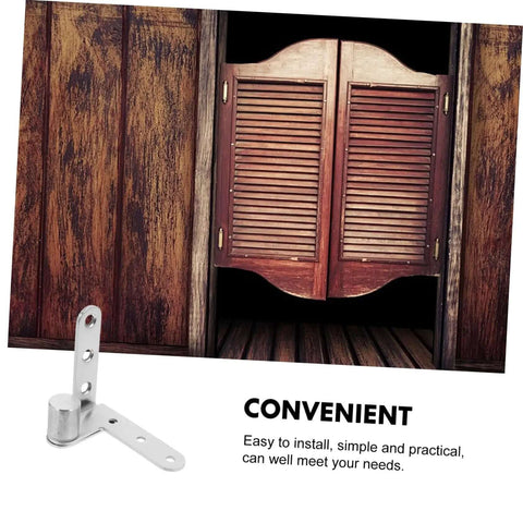 Hidden Door Pivot Hinges Stainless Steel 1 Pair Concealed Hinges For Secret Bookcase Doors auto close, silver, beside wooden panel