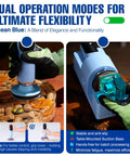 Versatile Do It All Electric Resin Sander And Polisher with dual batteries in use, features two operation modes.