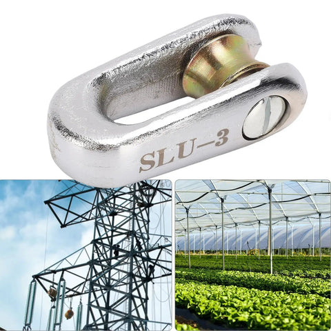 Heavy Duty Alloy Steel Cable Pulling Tool Breakaway Connector For Electrical Wiring And Rigging on a power tower background.