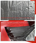 Heavy Duty Self Adhesive Bitumen Tape To Stop That Drip Fast Waterproof Ice And Water Shield Foil Backed Membrane Sealant showing textured surface with water droplets.