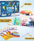 Seven In One STEM Kit For Kids Ages Eight To Twelve With Electric Motor Building And Seven Totally Fun Experiments Gift Set