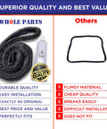 Comparison of Dryer Drum Felt Seal Replacement WP37001132 with inferior seal showing quality, installation ease, and fit.
