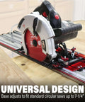 Milescraft 1409 track saw guide on aluminum base with 50-inch track for 7-1/4 in circular saws