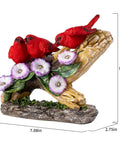 Cardinal Garden Statue With Solar Lights Outdoor Memorial Figurine Waterproof LED Cardinal Light Garden Decor Gift For Yard Lawn Patio
