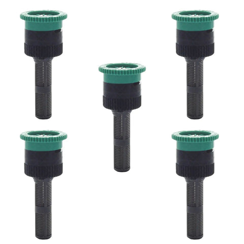 Killer Adjustable Spray Nozzles Offer Nailed It Accuracy With Massive 4 Foot Throw Distance And 360 Degree Full Swivel Action For Total Yard Makeovers No Fuss Female Thread Hookup Has Built In Filter Screens For Clean Flow Hella 5 Pack Bundle, five black and green adjustable sprayers.