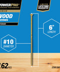 Premium Exterior Wood Deck Screws Size 10 By 6 Inch Bronze Finish All Purpose Outdoor Deck Fasteners With Self Starting Tip And T25 Bit Included 162 Piece Pack For Superior Durability package