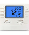 Heat Pump Thermostat For Home No Fuss Non Programmable 2 Heat 1 Cool With Large LCD Display Easy Setup Works With Multi Stage Electric Gas And Oil Systems White showing 72°F